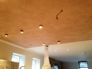 New ceiling plastered